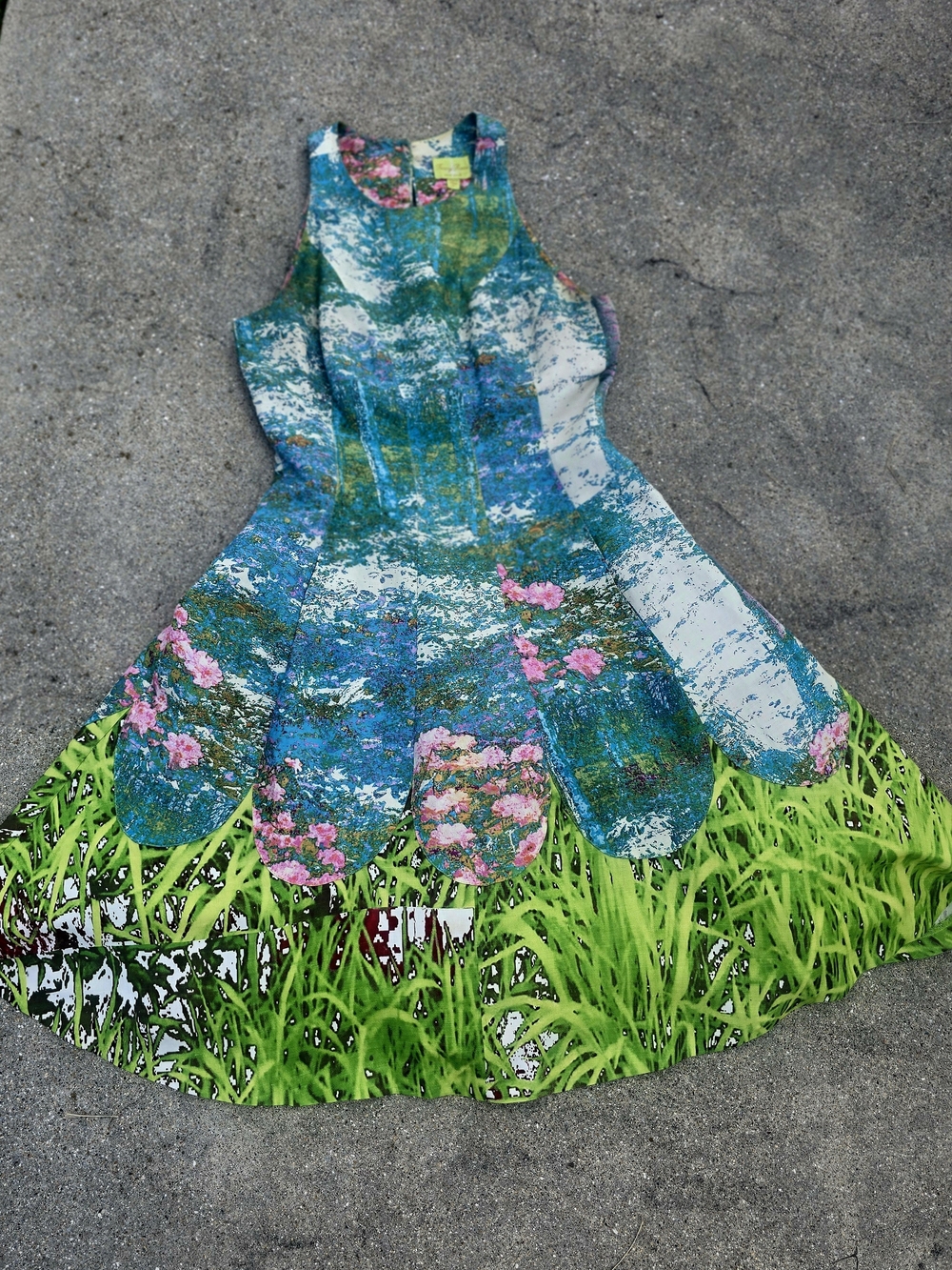 Tracy Reese Sleeveless Silk/Linen Floral Dress